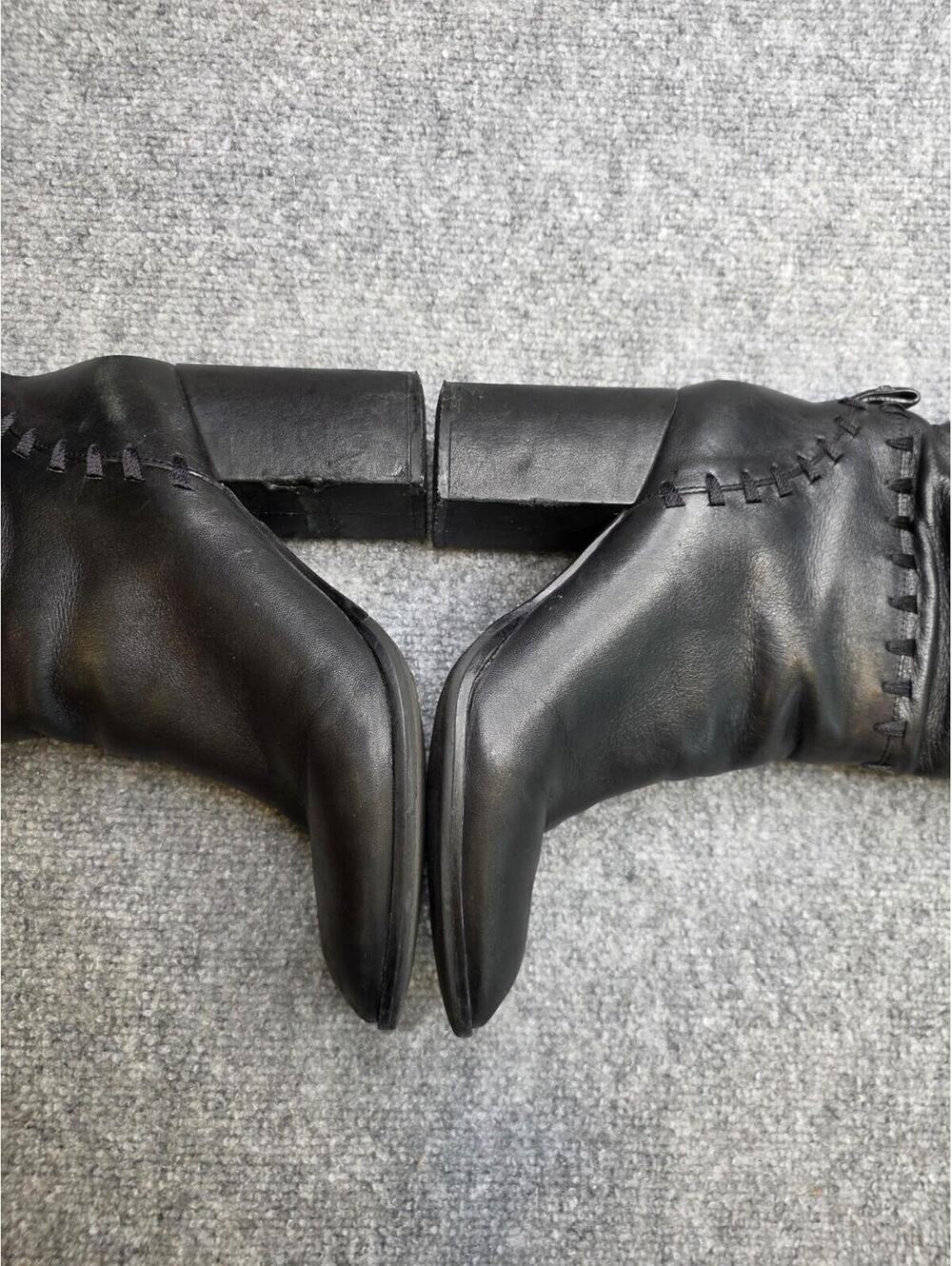 Tory Burch Contraire Block Heel Leather Boot Black Size 9 - Picture 9 of 15
